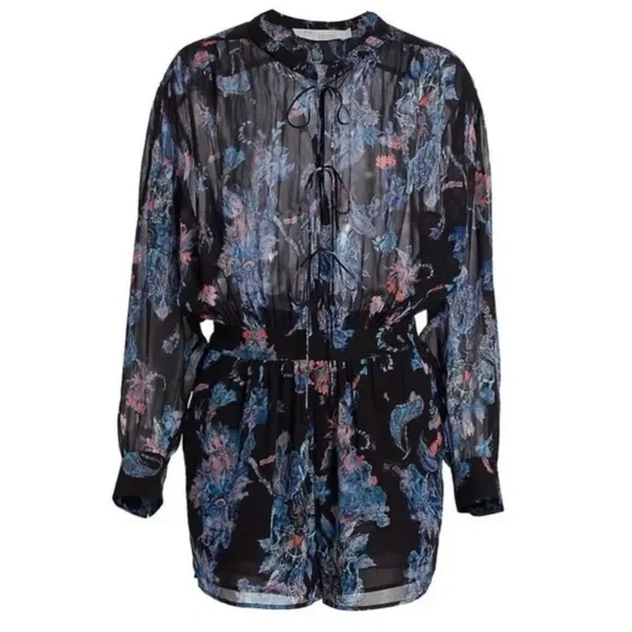 NEW IRO REVOLVE BLACK PRINTED ROMPER - Picture 8 of 10